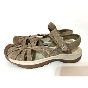 Keen Rose Sandals size 8 Women's Brindle Shitake Closed Toe Shoes Taupe a